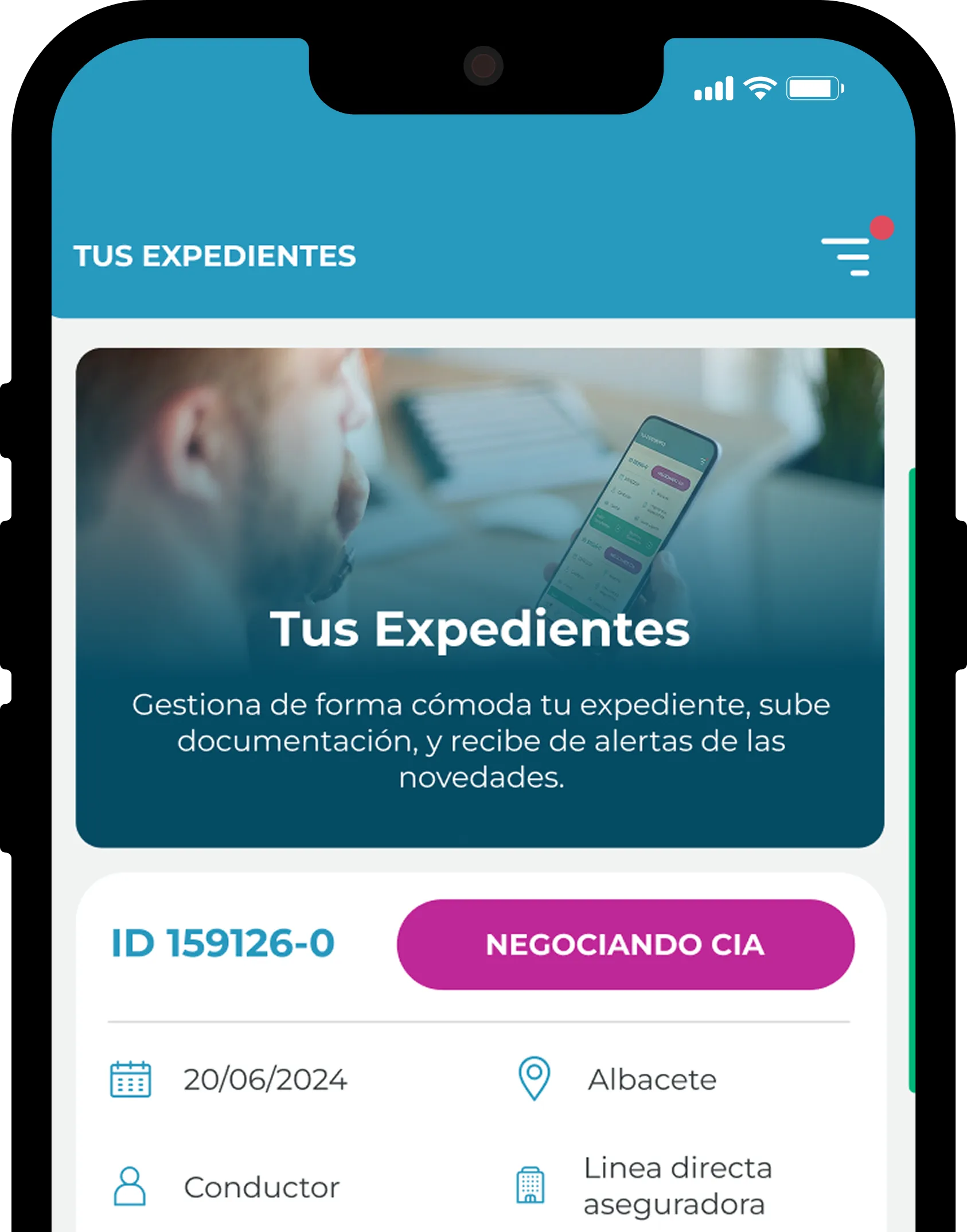 App CTI en móvil
