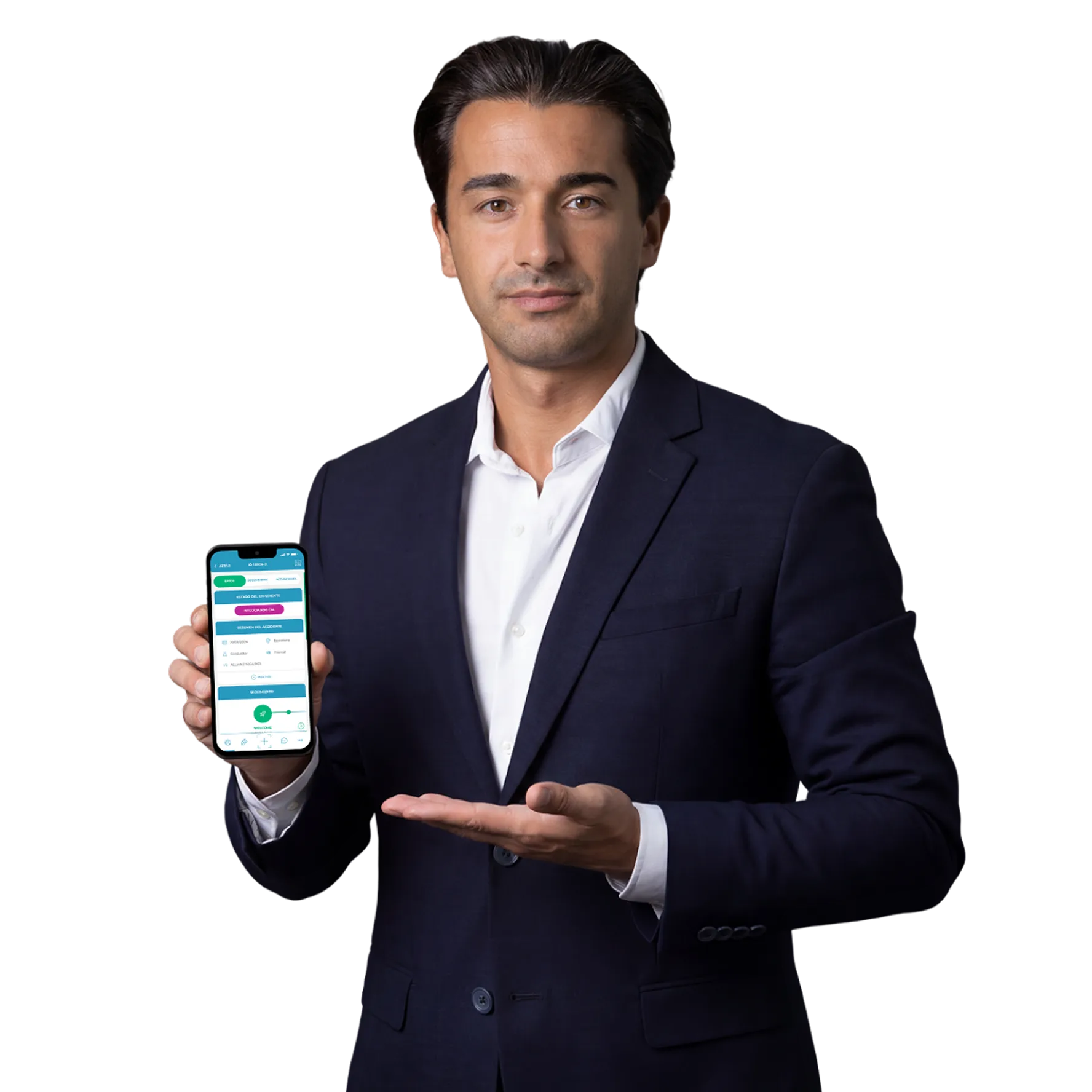 Abogado de CTI mostrando la app