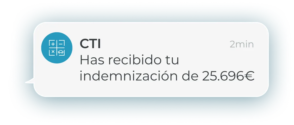 Notificación de indemnización recibida